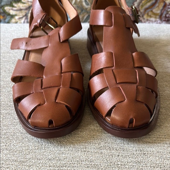 Madewell Brown Leather Fisherman’s Sandals - Picture 3 of 9